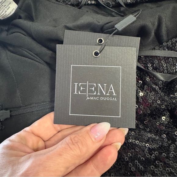 IEENA for Mac Duggal Black Sequin Cutout Gown Size 2 NWT - Picture 14 of 16